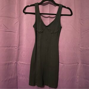 Aerie Rib Knit Mini Dress Bodycon Bustier Corset Casual Dress XXS